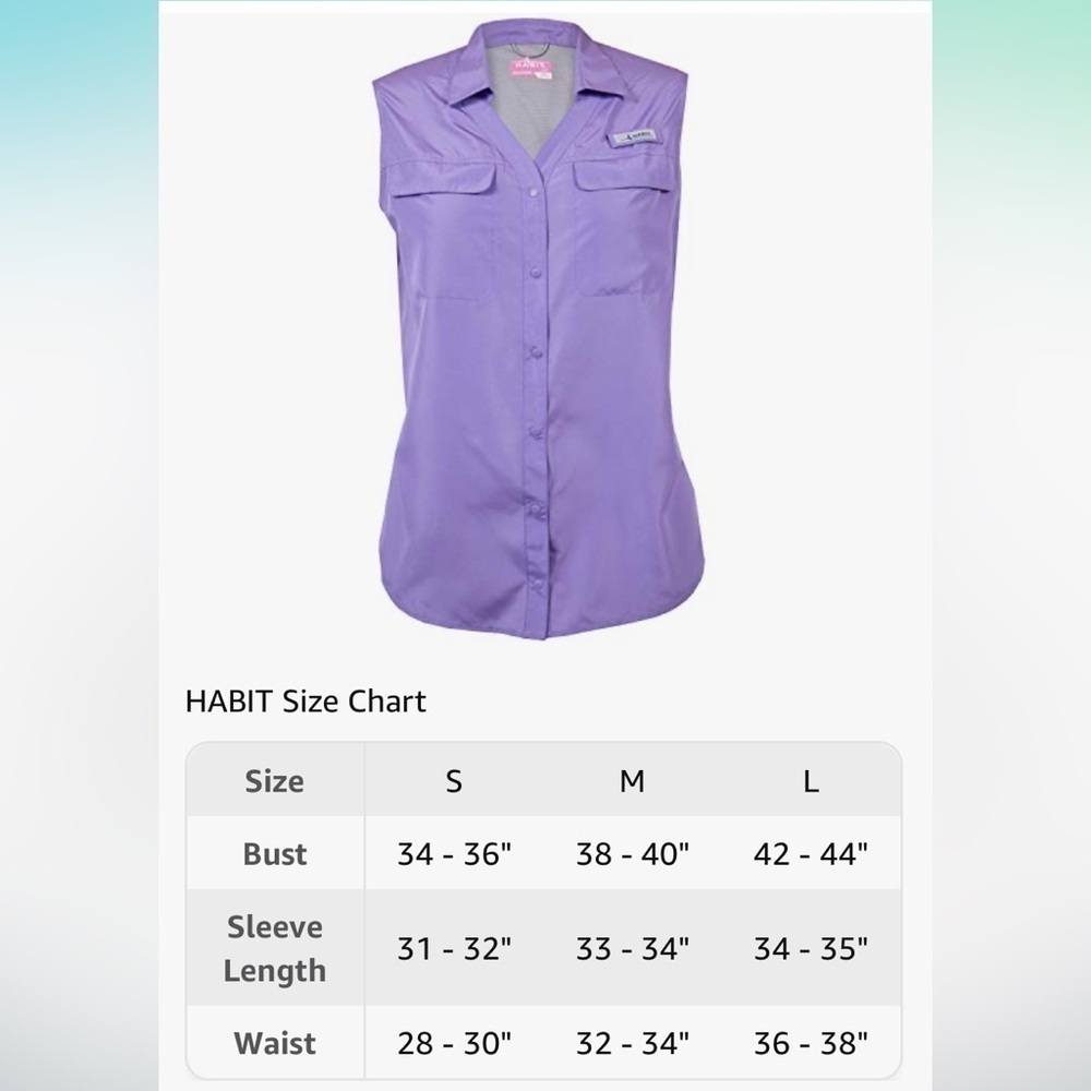 Sleeveless Button-Front Shirt in Lavender by Haggar - Picture 4 of 8